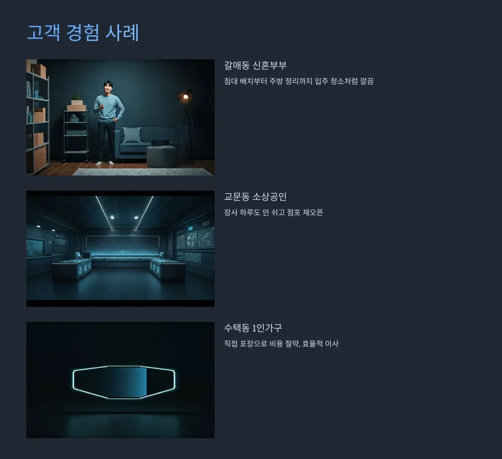 구리시 이사업체 고객 실제 사례