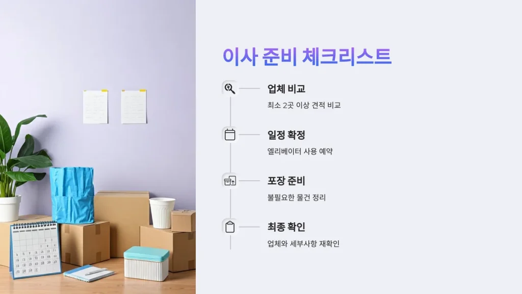 남양주시 이사업체 이사준비 체크리스트