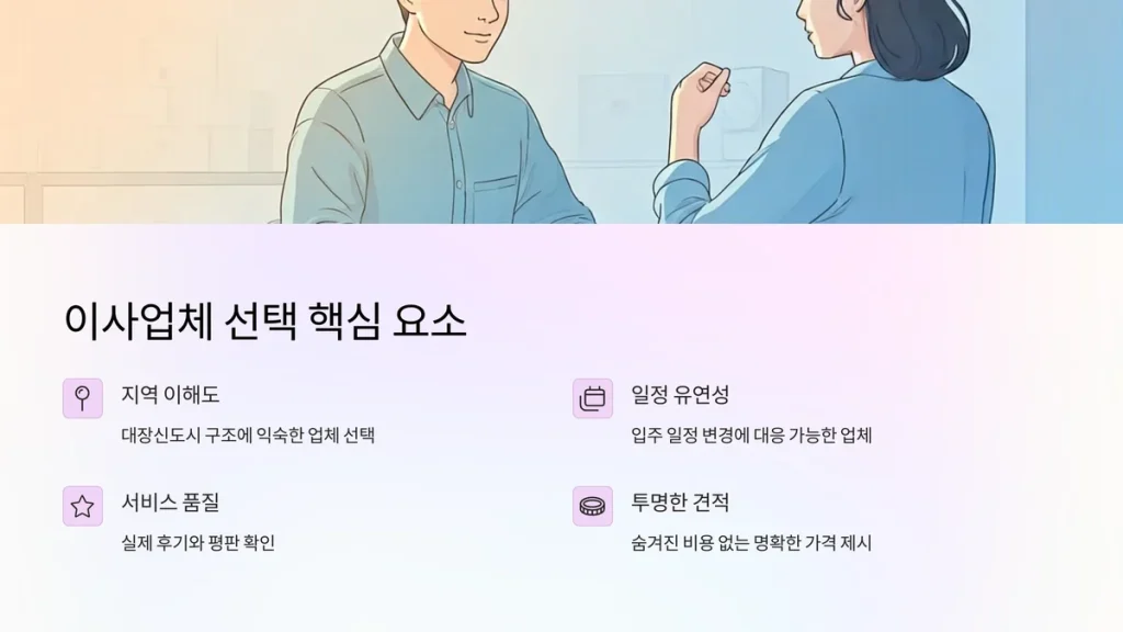 부천 대장신도시 이삿짐센터 선택요소
