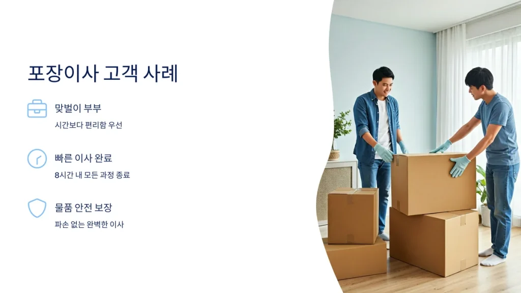 의왕시 이삿짐센터 포장이사 고객 사례