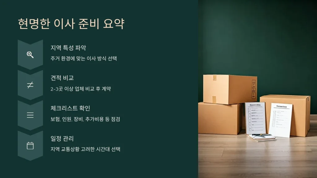 과천시 이사업체 비용 절감