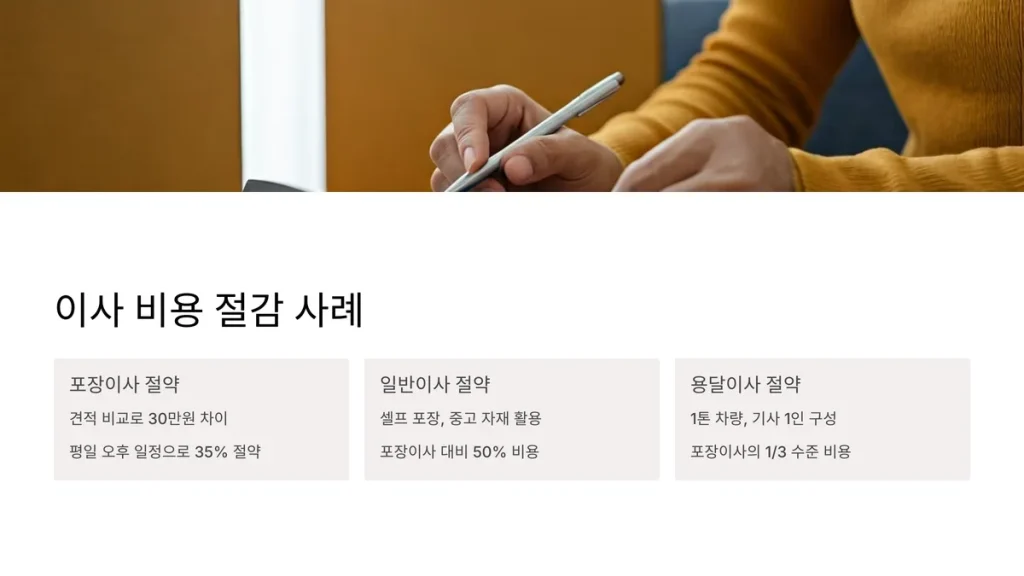 부천 중동 이삿짐센터 이사비용 절감사례